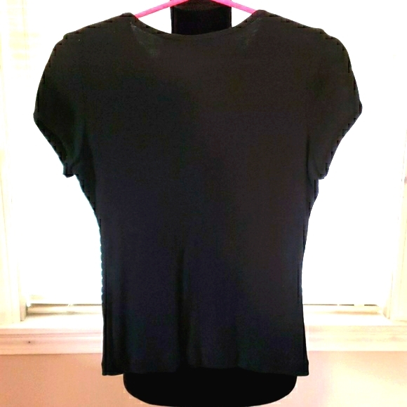 Black Rhinestone Tee Shirt Large - Picture 6 of 6